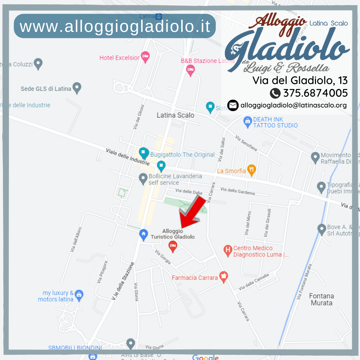 Alloggio Gladiolo Guest House - Latina Scalo - Dove Siamo