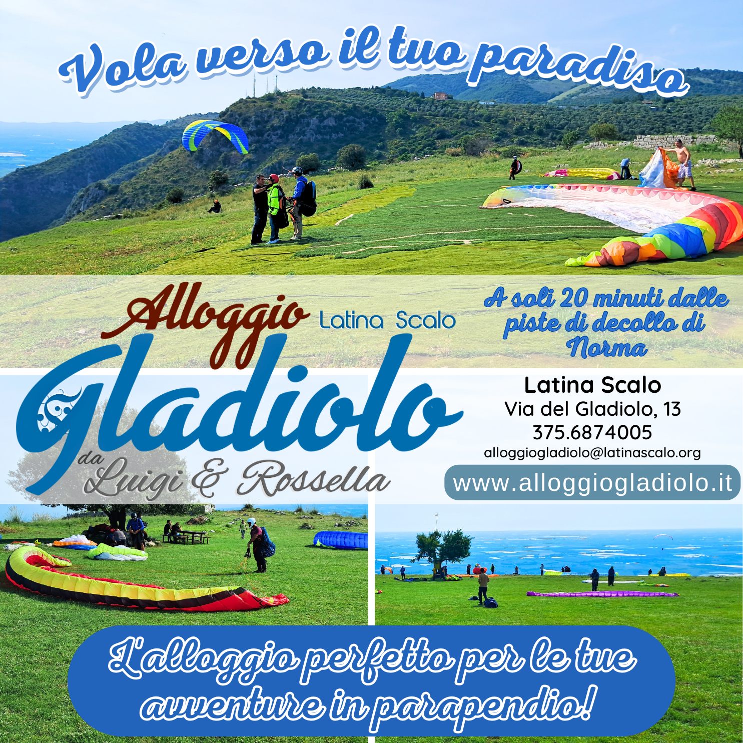Alloggio Gladiolo - Latina Scalo - Parapendio Norma - Paragliding
