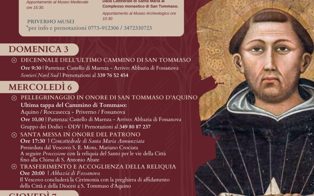 Priverno: Visite Guidate ai Luoghi di San Tommaso D’Aquino | compagniadeilepini.it